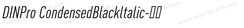 DINPro CondensedBlackltalic字体转换